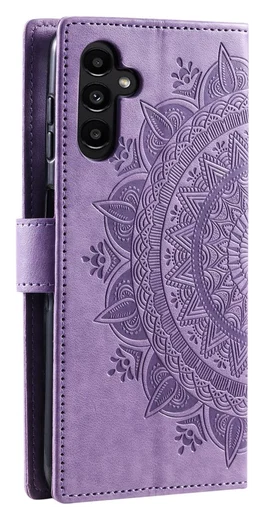 Samsung Galaxy A36 Hoesje Mandala Book Case met Pasjeshouder Paars afbeelding 6