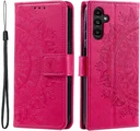Samsung Galaxy A36 Hoesje Mandala Book Case met Pasjeshouder Roze