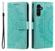 Samsung Galaxy A36 Hoesje Mandala Book Case met Pasjeshouder Groen
