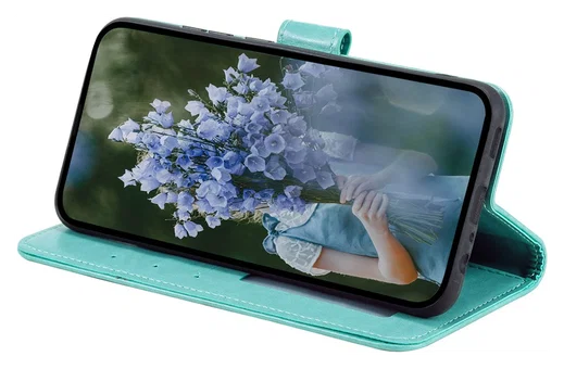 Samsung Galaxy A36 Hoesje Mandala Book Case met Pasjeshouder Groen afbeelding 3