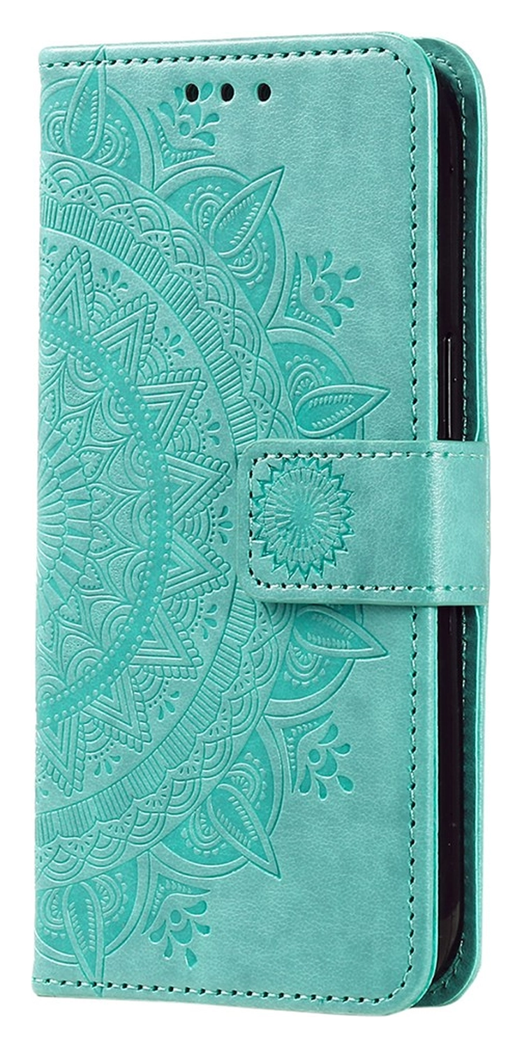 Samsung Galaxy A36 Hoesje Mandala Book Case met Pasjeshouder Groen afbeelding 5