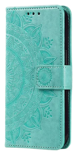 Samsung Galaxy A36 Hoesje Mandala Book Case met Pasjeshouder Groen afbeelding 5