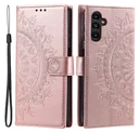 Samsung Galaxy A36 Hoesje Mandala Book Case met Pasjeshouder Roze Goud