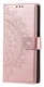 Samsung Galaxy A36 Hoesje Mandala Book Case met Pasjeshouder Roze Goud afbeelding 5