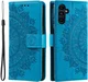 Samsung Galaxy A56 Hoesje Mandala Book Case met Pasjeshouder Blauw