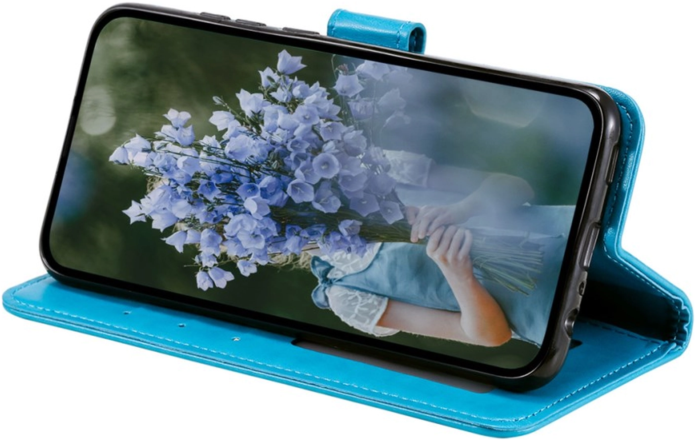 Samsung Galaxy A56 Hoesje Mandala Book Case met Pasjeshouder Blauw afbeelding 3