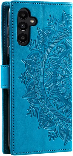 Samsung Galaxy A56 Hoesje Mandala Book Case met Pasjeshouder Blauw afbeelding 6