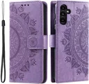 Samsung Galaxy A56 Hoesje Mandala Book Case met Pasjeshouder Paars