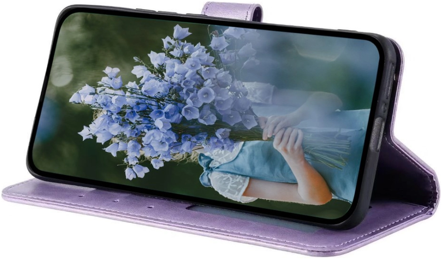 Samsung Galaxy A56 Hoesje Mandala Book Case met Pasjeshouder Paars afbeelding 3