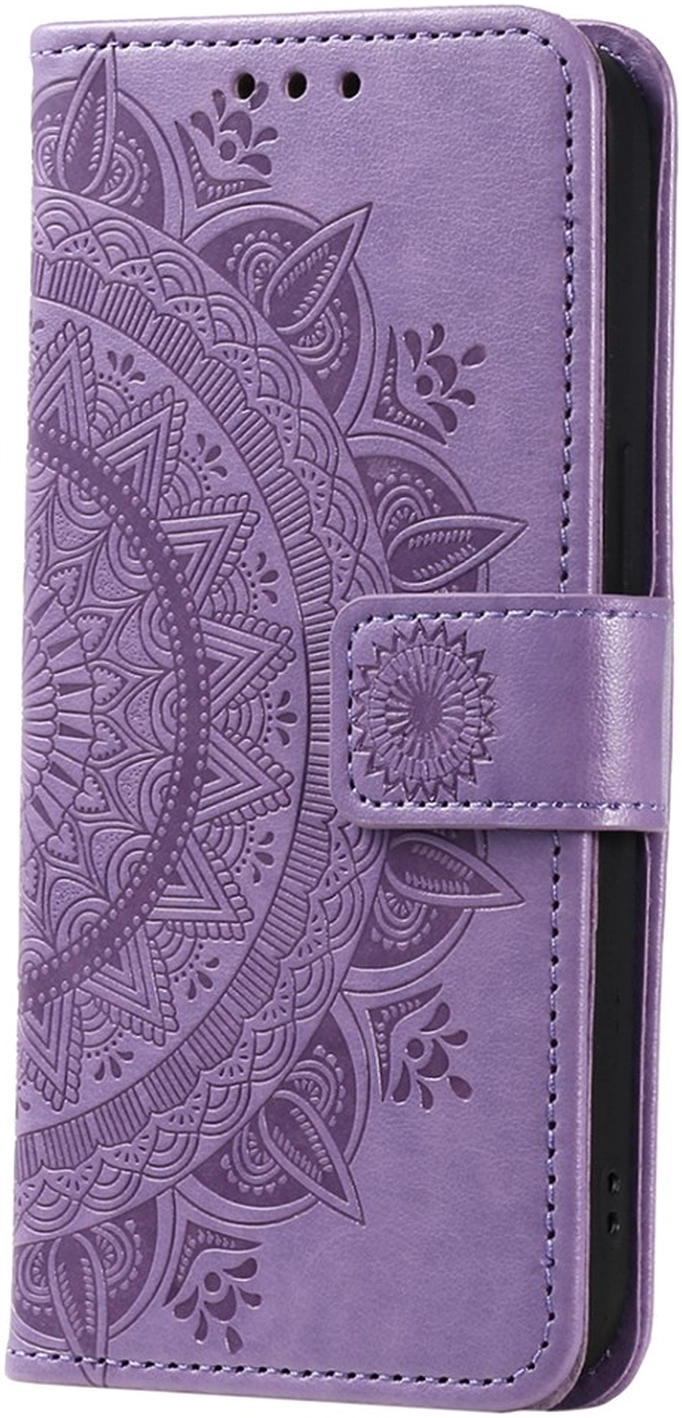 Samsung Galaxy A56 Hoesje Mandala Book Case met Pasjeshouder Paars afbeelding 5