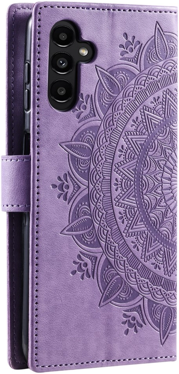 Samsung Galaxy A56 Hoesje Mandala Book Case met Pasjeshouder Paars afbeelding 6