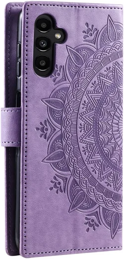 Samsung Galaxy A56 Hoesje Mandala Book Case met Pasjeshouder Paars afbeelding 6