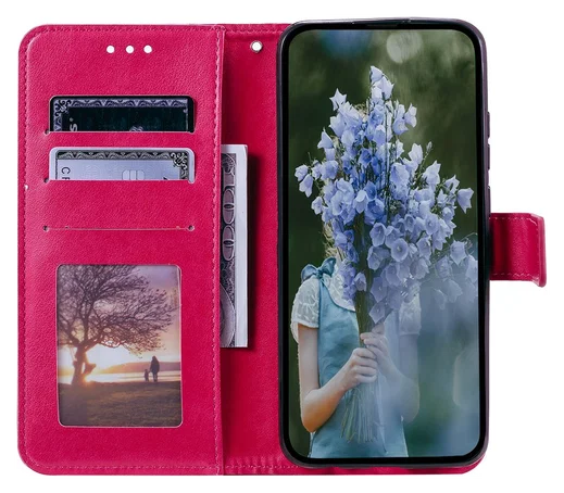 Samsung Galaxy A56 Hoesje Mandala Book Case met Pasjeshouder Roze afbeelding 2