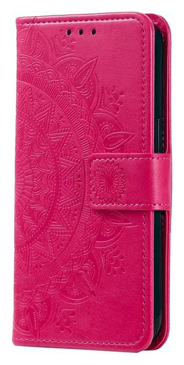 Samsung Galaxy A56 Hoesje Mandala Book Case met Pasjeshouder Roze afbeelding 4