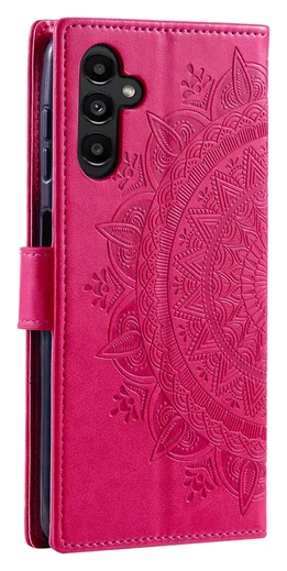 Samsung Galaxy A56 Hoesje Mandala Book Case met Pasjeshouder Roze afbeelding 5
