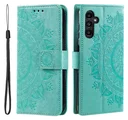 Samsung Galaxy A56 Hoesje Mandala Book Case met Pasjeshouder Groen
