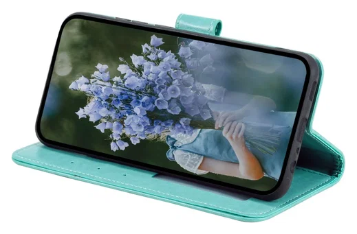 Samsung Galaxy A56 Hoesje Mandala Book Case met Pasjeshouder Groen afbeelding 3