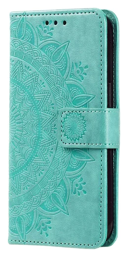 Samsung Galaxy A56 Hoesje Mandala Book Case met Pasjeshouder Groen afbeelding 5
