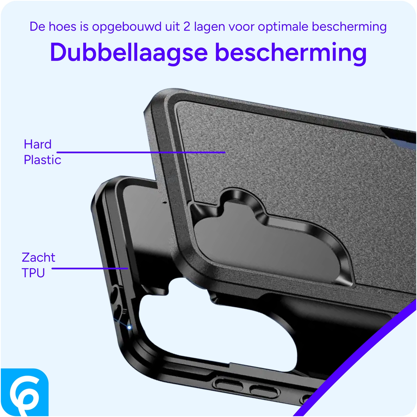 Samsung Galaxy A36 Hoesje Schokbestendige Hardcase Back Cover Zwart afbeelding 5