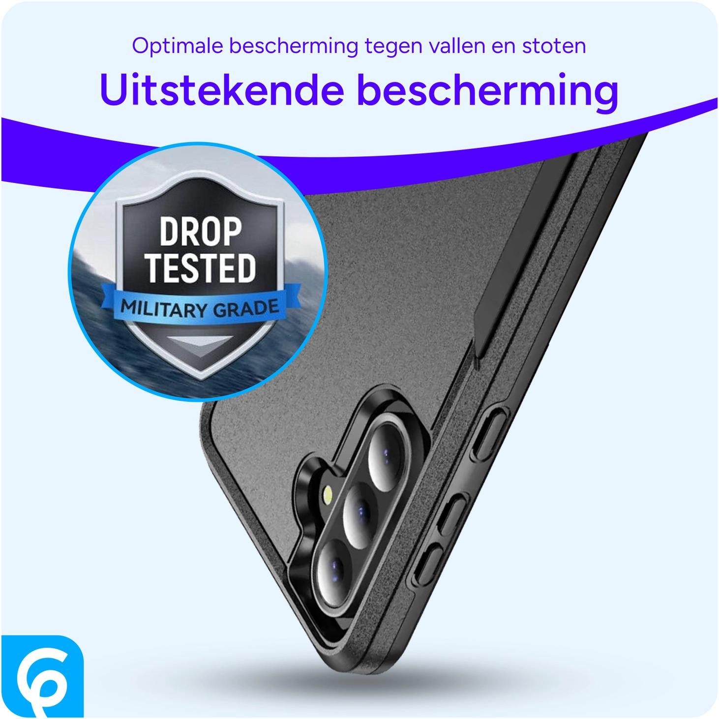 Samsung Galaxy A36 Hoesje Schokbestendige Hardcase Back Cover Zwart afbeelding 2