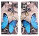 Samsung Galaxy A56 Hoesje Print Book Case met Vlinder Blauw afbeelding 1