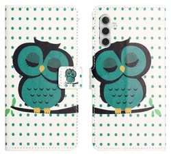 Samsung Galaxy A56 Hoesje Print Book Case met Pasjeshouder Uil afbeelding