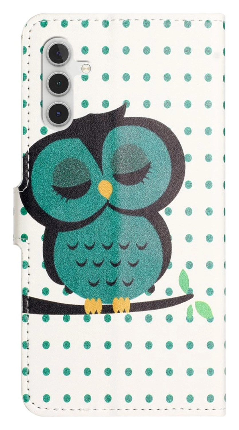 Samsung Galaxy A56 Hoesje Print Book Case met Pasjeshouder Uil afbeelding 5