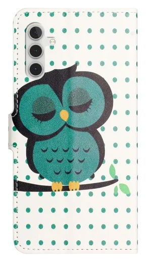 Samsung Galaxy A56 Hoesje Print Book Case met Pasjeshouder Uil afbeelding 5