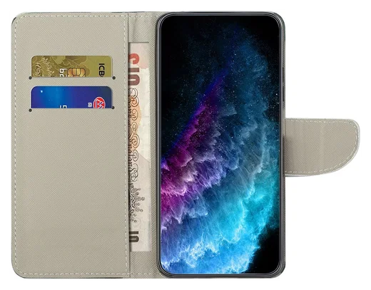 Samsung Galaxy A56 Hoesje Print Book Case met Pasjeshouder Bloemen Boom afbeelding 2