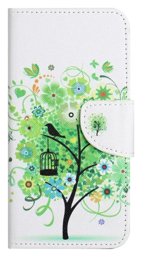Samsung Galaxy A56 Hoesje Print Book Case met Pasjeshouder Bloemen Boom afbeelding 4