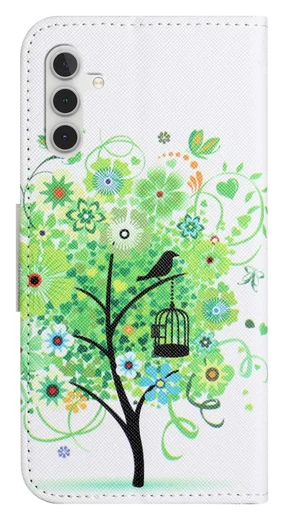 Samsung Galaxy A56 Hoesje Print Book Case met Pasjeshouder Bloemen Boom afbeelding 5