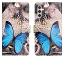 Samsung Galaxy A26 Hoesje Print Book Case met Pasjeshouder Vlinder Blauw