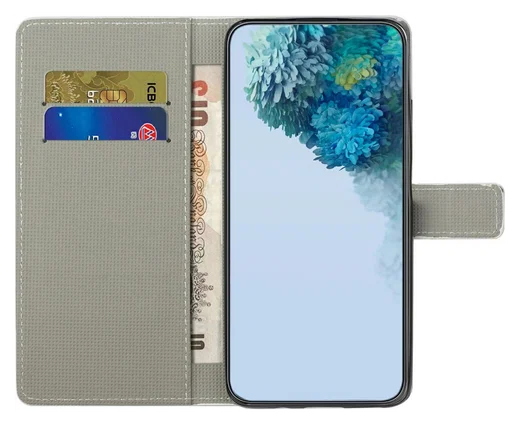 Samsung Galaxy A26 Hoesje Print Book Case met Pasjeshouder Vlinder Blauw afbeelding 2