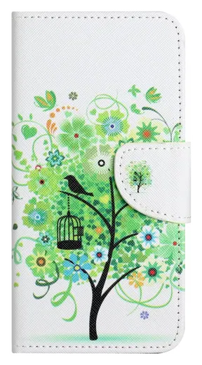 Samsung Galaxy A26 Hoesje Print Book Case met Pasjeshouder Bloemen Boom afbeelding 3