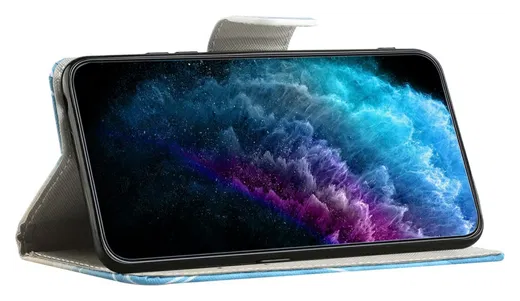 Samsung Galaxy A26 Hoesje Print Book Case met Pasjeshouder Bloemen Boom afbeelding 5