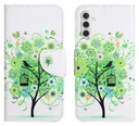 Samsung Galaxy A36 Hoesje Print Book Case met Pasjeshouder Bloemen Boom
