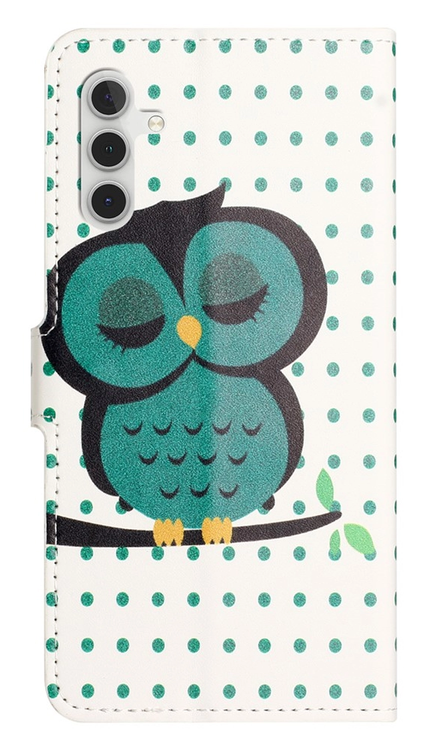Samsung Galaxy A36 Hoesje Print Book Case met Pasjeshouder Uil afbeelding 4