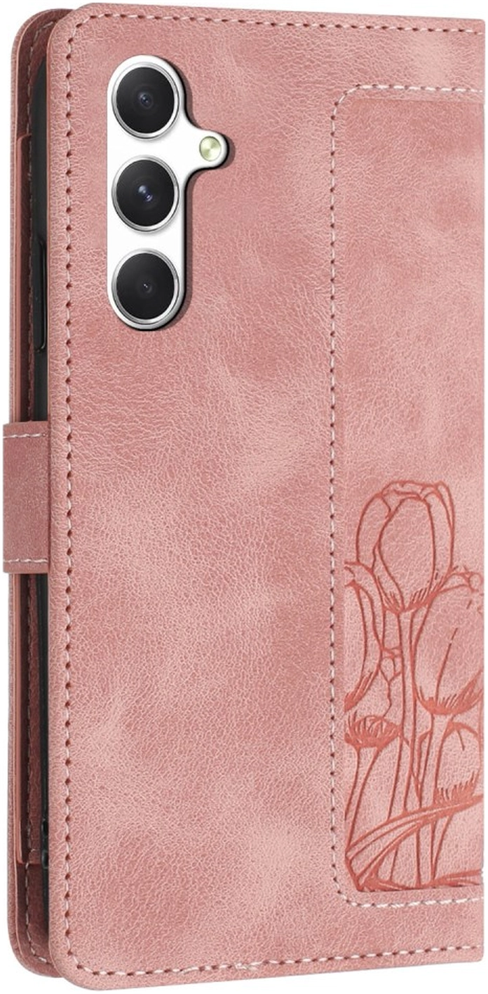 Samsung Galaxy A56 Hoesje Tulpen Book Case met Pasjeshouder Roze afbeelding 10