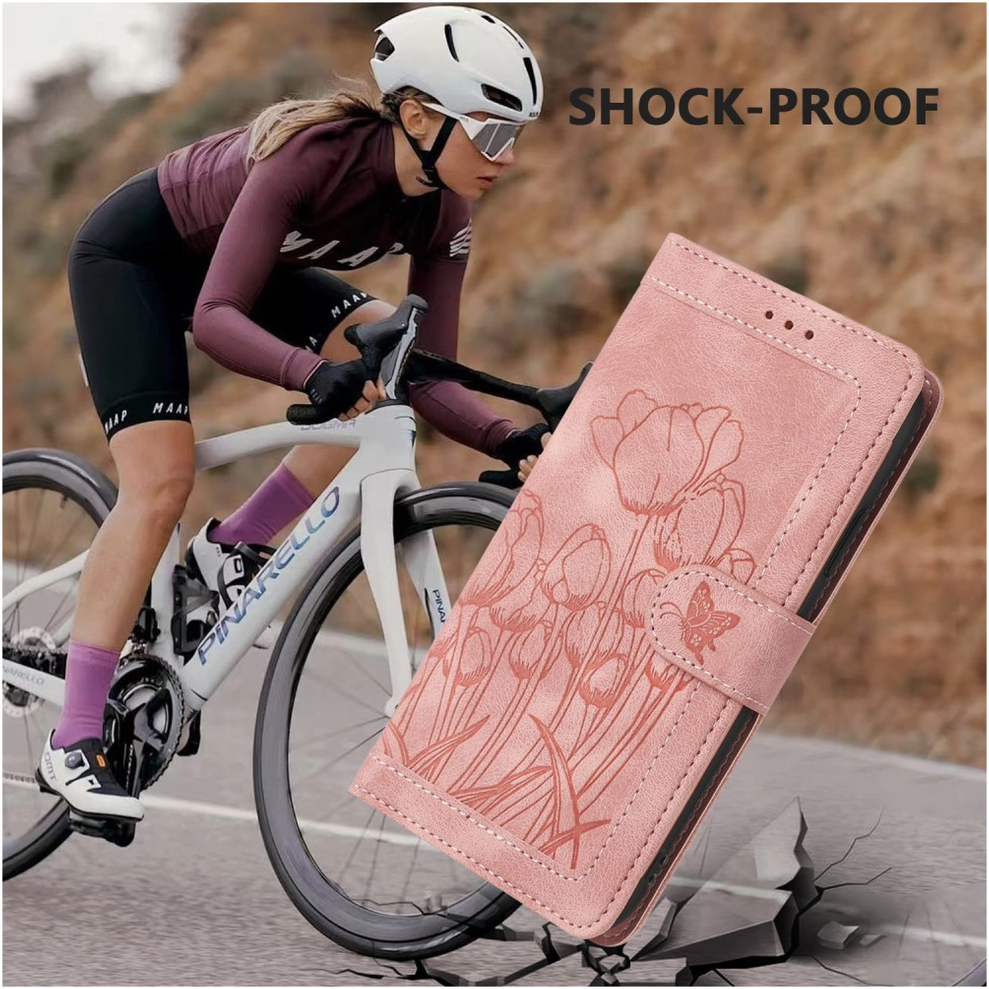 Samsung Galaxy A56 Hoesje Tulpen Book Case met Pasjeshouder Roze afbeelding 5