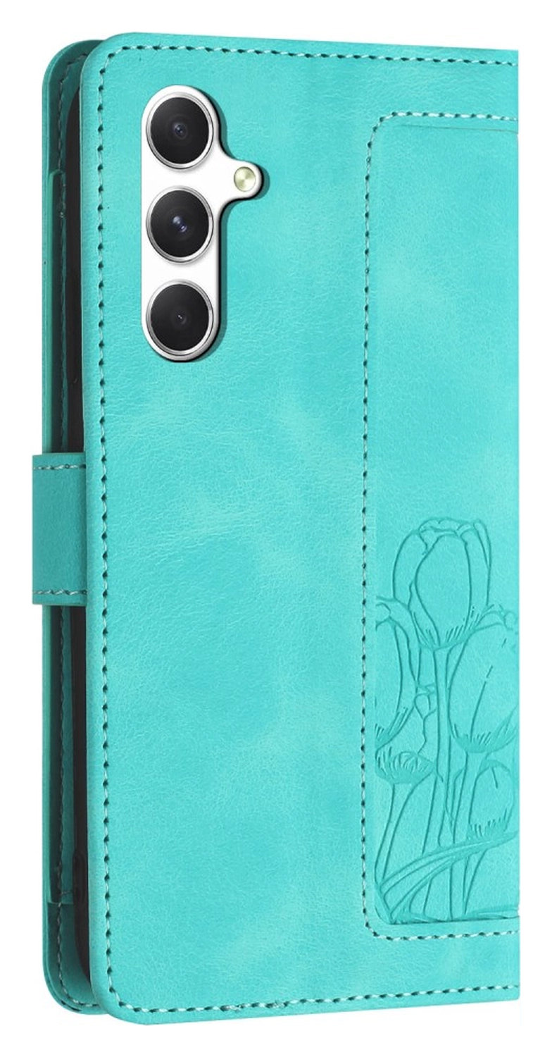 Samsung Galaxy A56 Hoesje Tulpen Book Case met Pasjeshouder Groen afbeelding 10