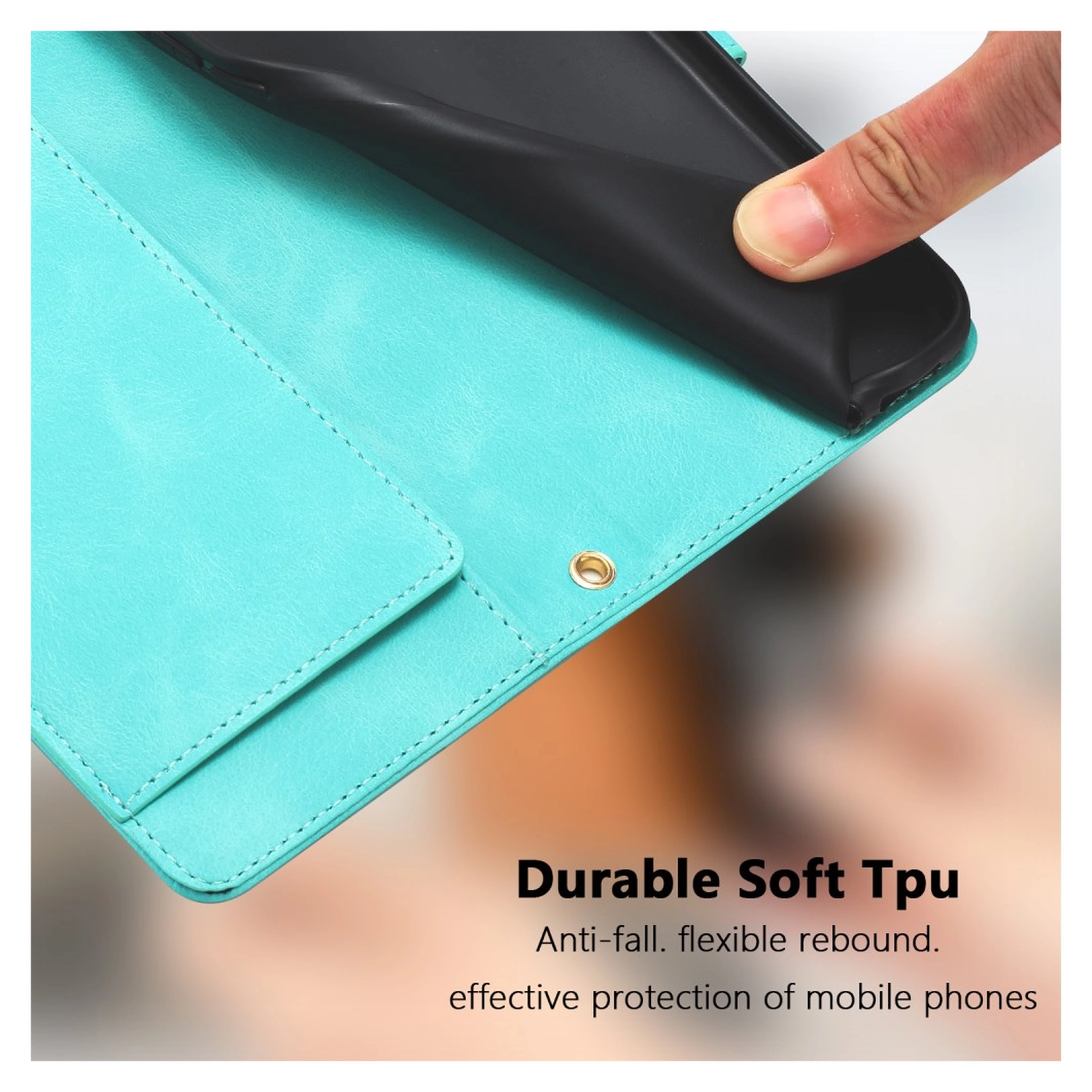 Samsung Galaxy A56 Hoesje Tulpen Book Case met Pasjeshouder Groen afbeelding 8