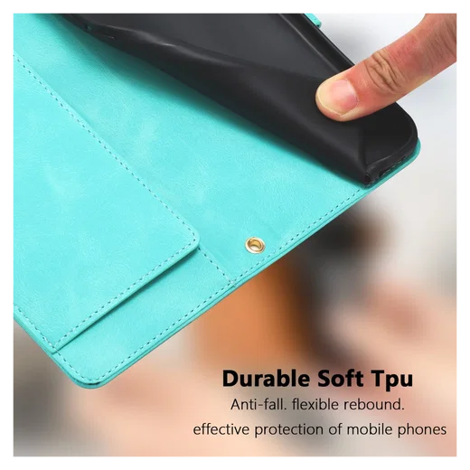 Samsung Galaxy A56 Hoesje Tulpen Book Case met Pasjeshouder Groen afbeelding 8