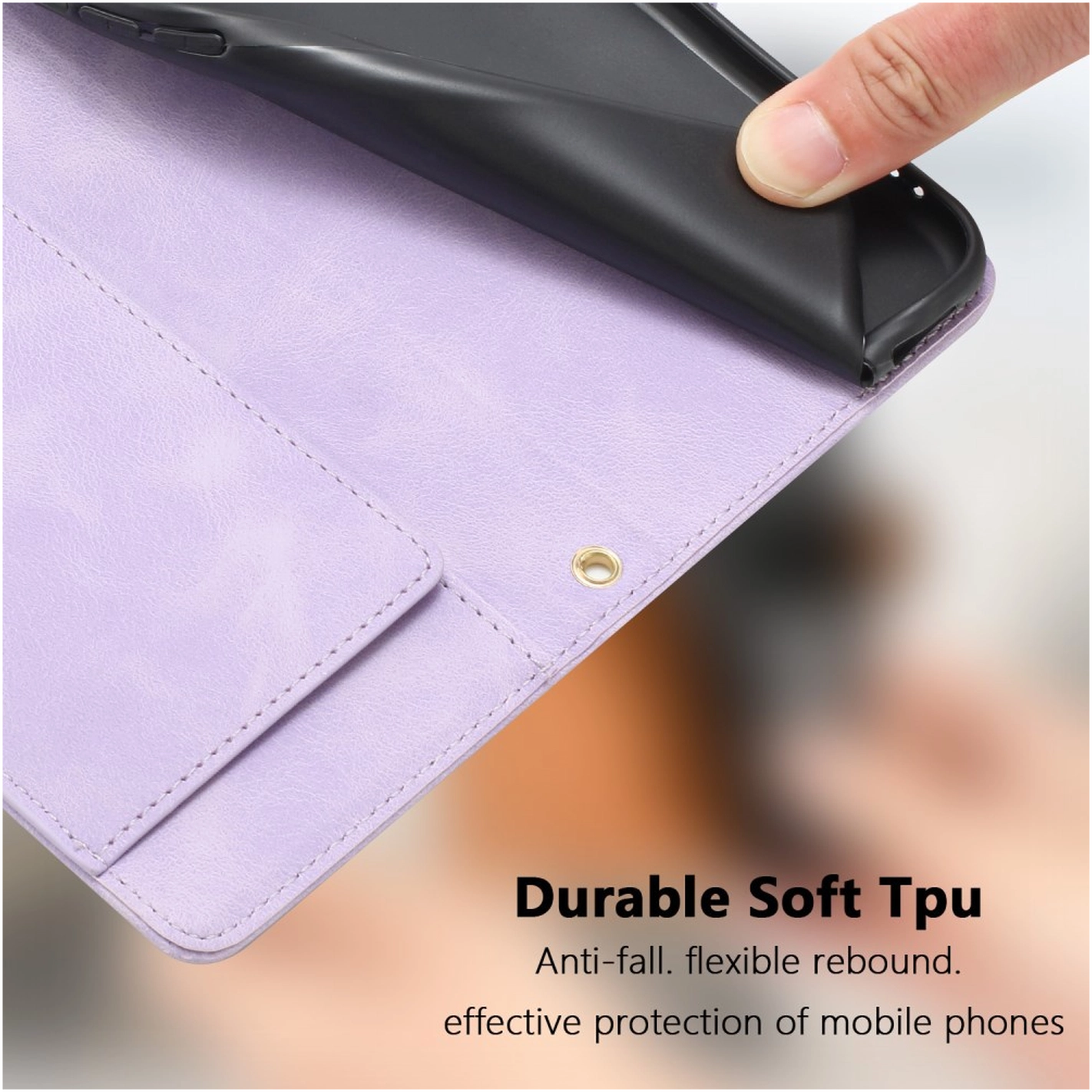 Samsung Galaxy A56 Hoesje Tulpen Book Case met Pasjeshouder Paars afbeelding 8