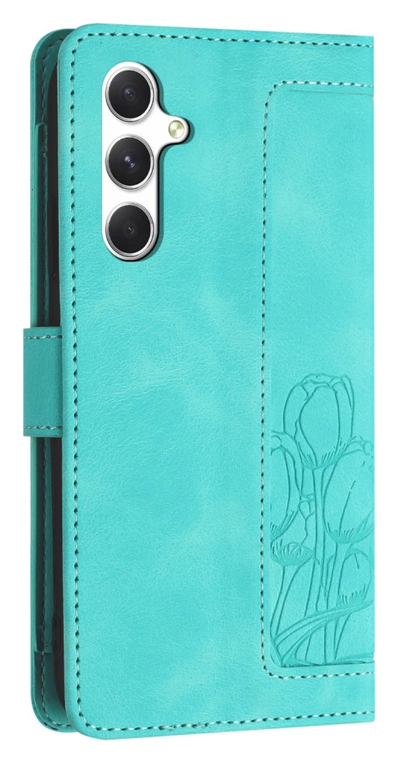 Samsung Galaxy A26 Hoesje Tulpen Book Case met Pasjeshouder Groen afbeelding 10