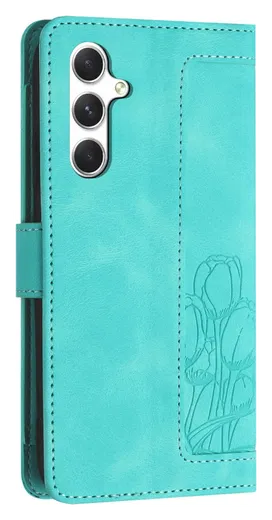 Samsung Galaxy A26 Hoesje Tulpen Book Case met Pasjeshouder Groen afbeelding 10