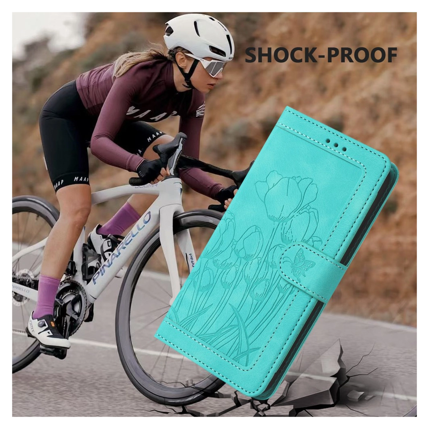 Samsung Galaxy A26 Hoesje Tulpen Book Case met Pasjeshouder Groen afbeelding 5