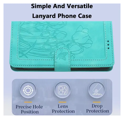 Samsung Galaxy A26 Hoesje Tulpen Book Case met Pasjeshouder Groen afbeelding 7