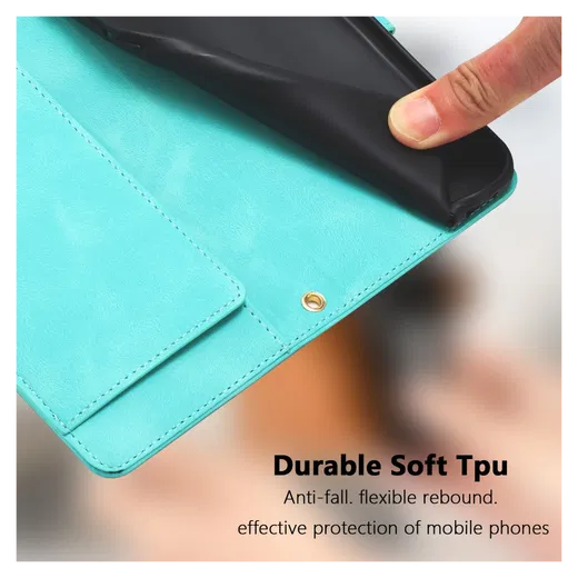 Samsung Galaxy A26 Hoesje Tulpen Book Case met Pasjeshouder Groen afbeelding 8