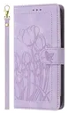 Samsung Galaxy A26 Hoesje Tulpen Book Case met Pasjeshouder Paars