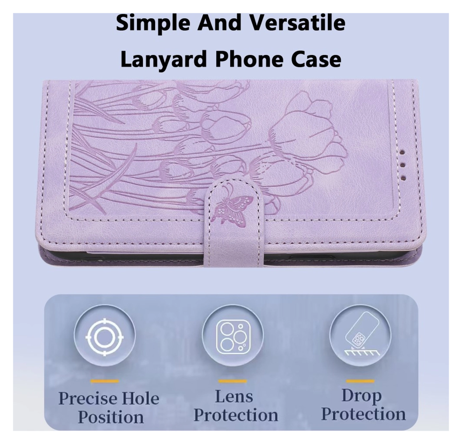 Samsung Galaxy A26 Hoesje Tulpen Book Case met Pasjeshouder Paars afbeelding 7